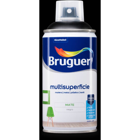 Bruguer Acrylic Multisuperficie Esmalte al agua en Spray Mate Negro 300 ml