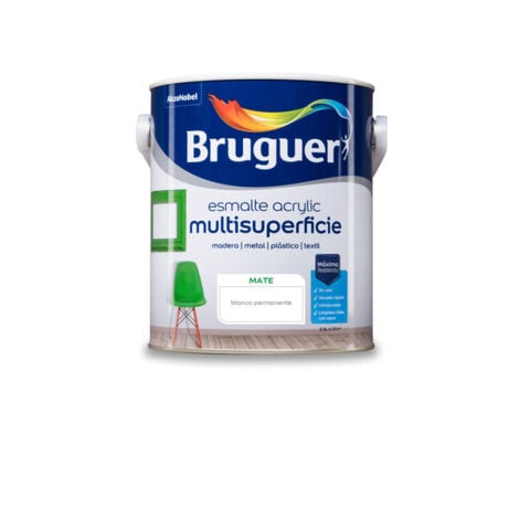 Bruguer Acrylic Multisuperficie Esmalte al agua Mate Blanco Permanente 2,5L