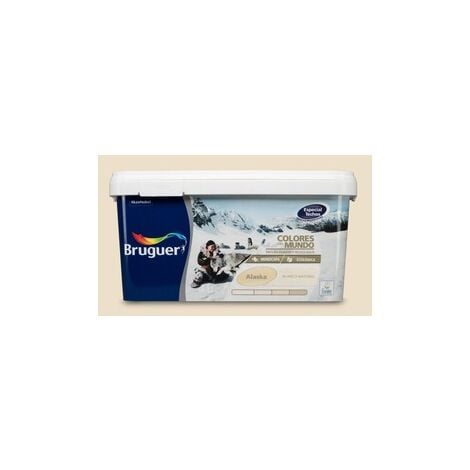 Bruguer Colores del Mundo Pintura para paredes monocapa Alaska Blanco Natural 4 L