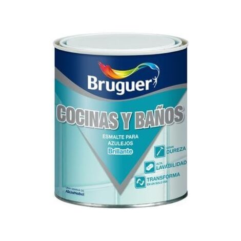 Bruguer Esmalte para azulejos cocinas y baños Azul pacífico 750 Ml