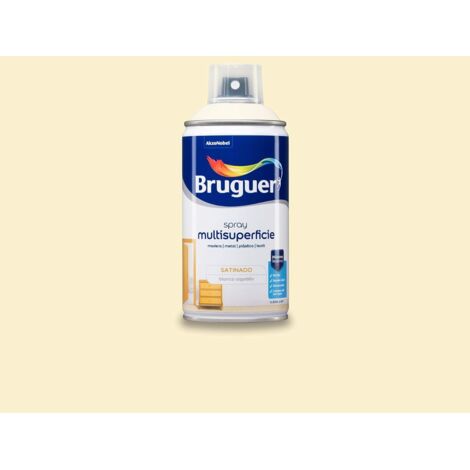 Bruguer Spray Esmalte acrílico multisuperficie Satinado Blanco algodón 300 Ml