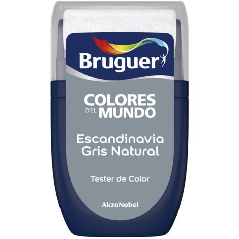 Bruguer Tester Colores del Mundo Pintura para paredes monocapa Escandinavia Gris Natural 30 ml