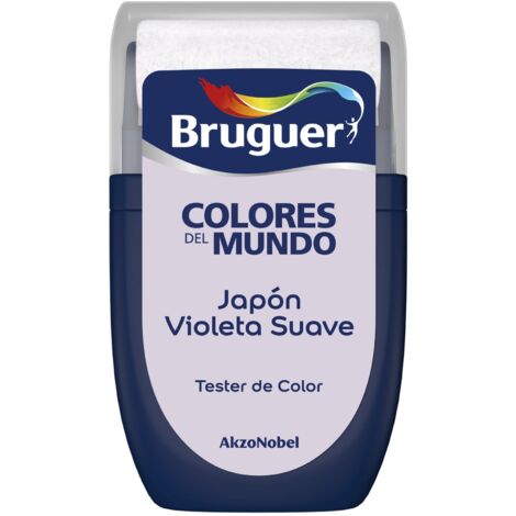 Bruguer Tester Colores del Mundo Pintura para paredes monocapa Japón Violeta Suave 30 ml