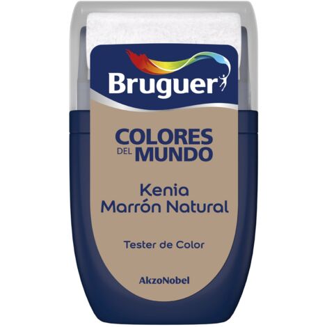 Bruguer Tester Colores del Mundo Pintura para paredes monocapa Kenia Marrón Natural 30 ml