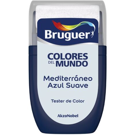 Bruguer Tester Colores del Mundo Pintura para paredes monocapa Mediterráneo Azul Suave 30 ml