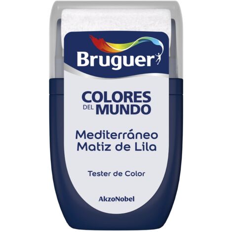 Bruguer Tester Colores del Mundo Pintura para paredes monocapa Mediterráneo Matiz de Lila 30 ml