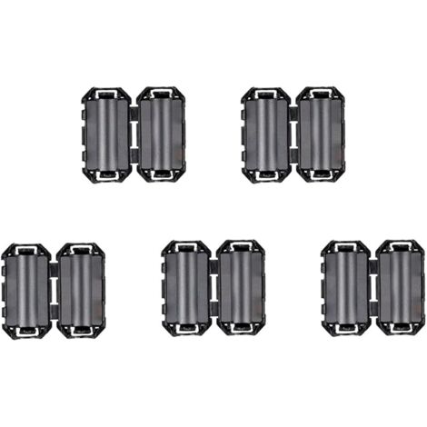 Bruit Suppresseur Câble Pince Noir Clip Type Ferrite Anneau RFI EMI pour 7mm (5pcs)