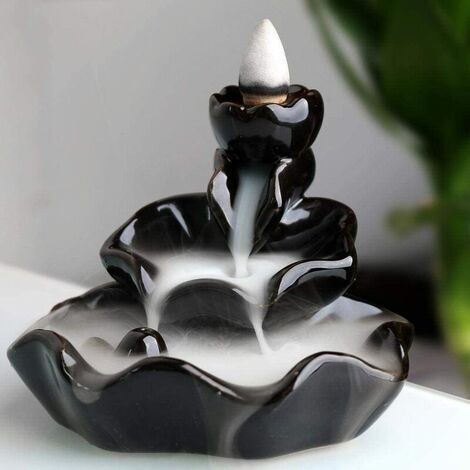 Brûleur Porte-cône d'encens Zen Lotus à Contre-Courant avec cône d