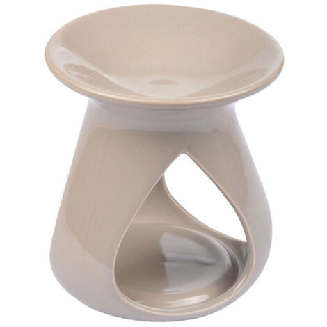 Brûle Parfum en Céramique "Triptyque" 10cm Taupe