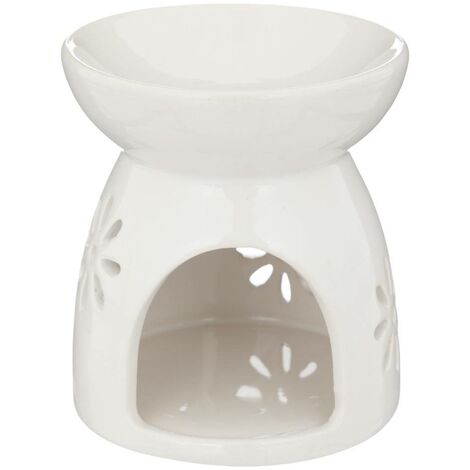 Brûle-parfum Izor en céramique D9cm blanc - Atmosphera créateur d'intérieur