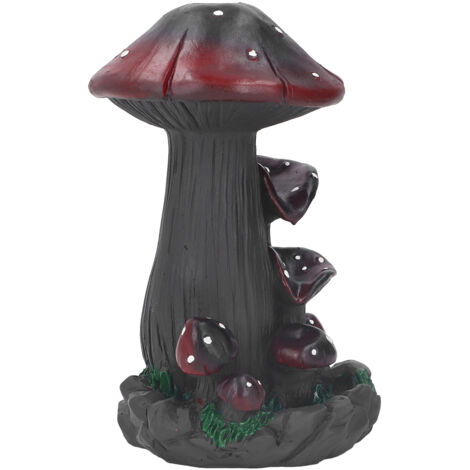 Brûleur à encens champignon en résine avec 20 cônes, cascade parfumée artisanale, décoration zen