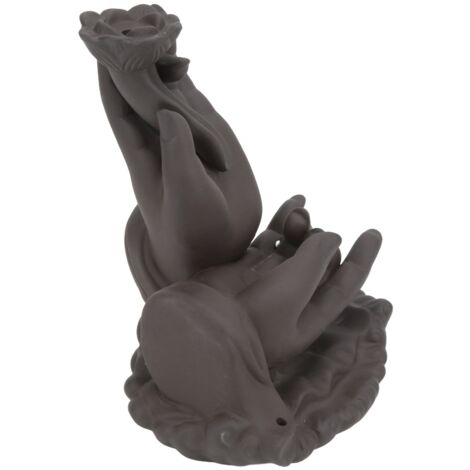 Brûleur à Encens Fumée Tombante Zen, Support pour Encens Retourné Décoration Salon Bureau Chambre Apaisante