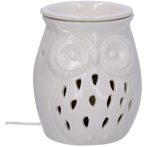 Brûleur à essence en céramique hibou avec prise cmø9,5h13,5