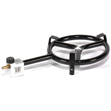Réchaud à gaz butane 30 cm – Acier émaillé – Brûleur paella léger et transportable – Flamme réglable – Pour cuisson extérieure – Vaello Campos