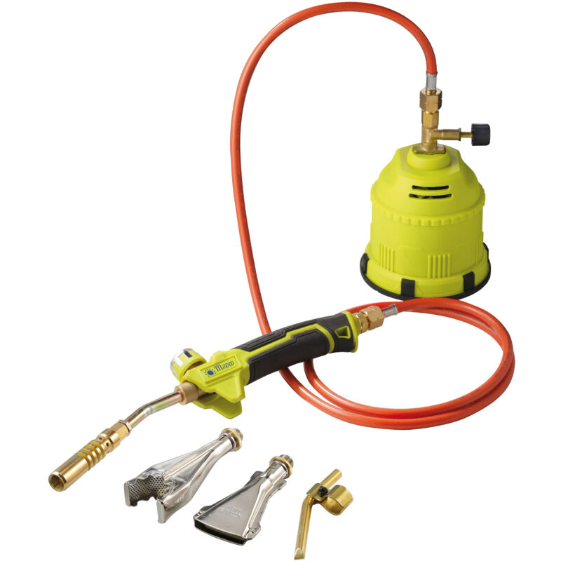Meva - Brûleur à gaz, fer à souder, pistolet thermique à gaz pour cartouches handy - set