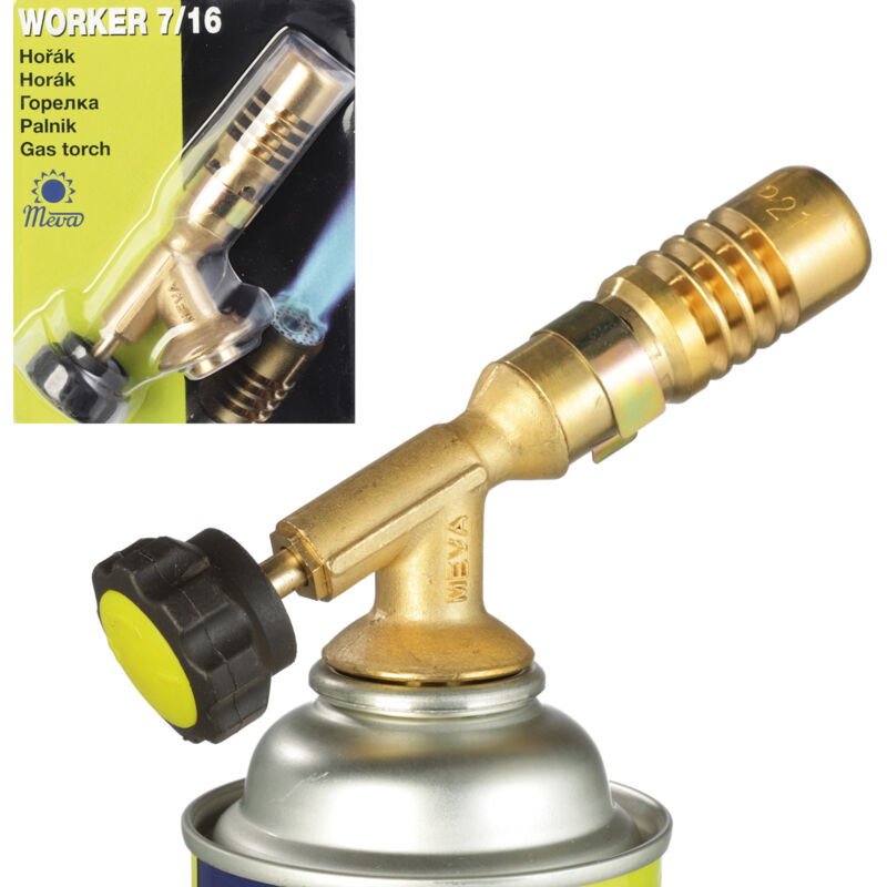 Brûleur à gaz pour cartouches PB avec valve 7/16'' WORKER 1,8kW