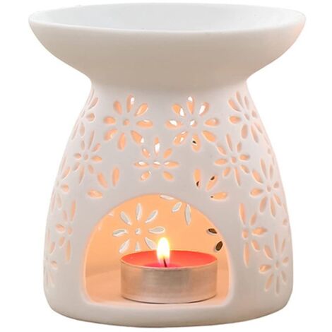 Brûleur à Huile Essentielle Brûleur à Huile Parfumée en Céramique Brûleur à Arôme Cire Brûleur à Huile Essentielle Support D'aromathérapie Bougie Diffuseur parfumé Maison Chambre