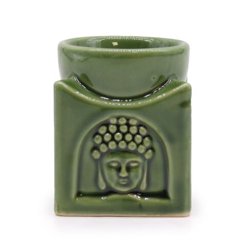 Brûleur Bouddha Carré - Jade Foncé- Vendu par 1