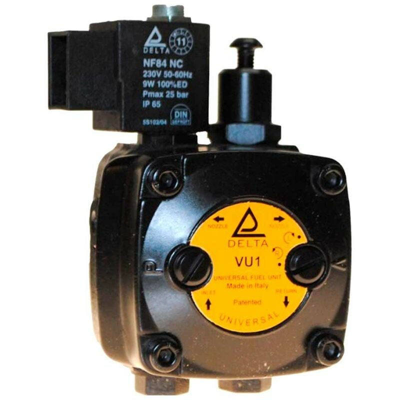 Brûleur de chaudière à fioul delta VU1 à double rotation avec pompe à huile.