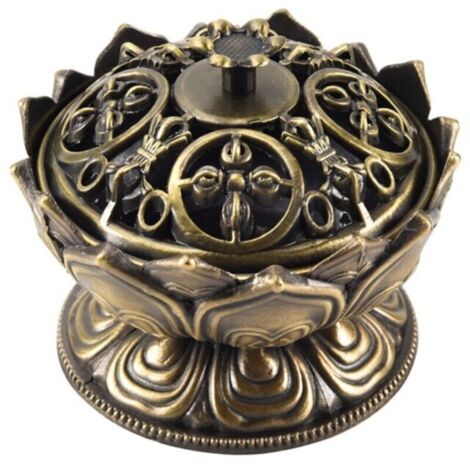 Brûleur d'encens Bouddha Porte-fleur de lotus Encensoir fait main