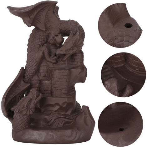 Brûleur d'Encens Dragon, Cascade de Sable Violet pour Décoration Zen et Méditation