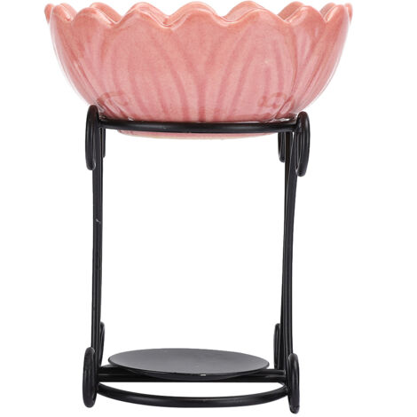 Brûleur d'Encens en Fer Rose pour Huiles Essentielles et Aromathérapie d'Intérieur