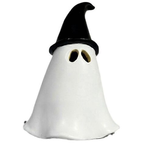 Brûleur d'encens fantôme mignon et effrayant, fantôme de sorcière blanc--