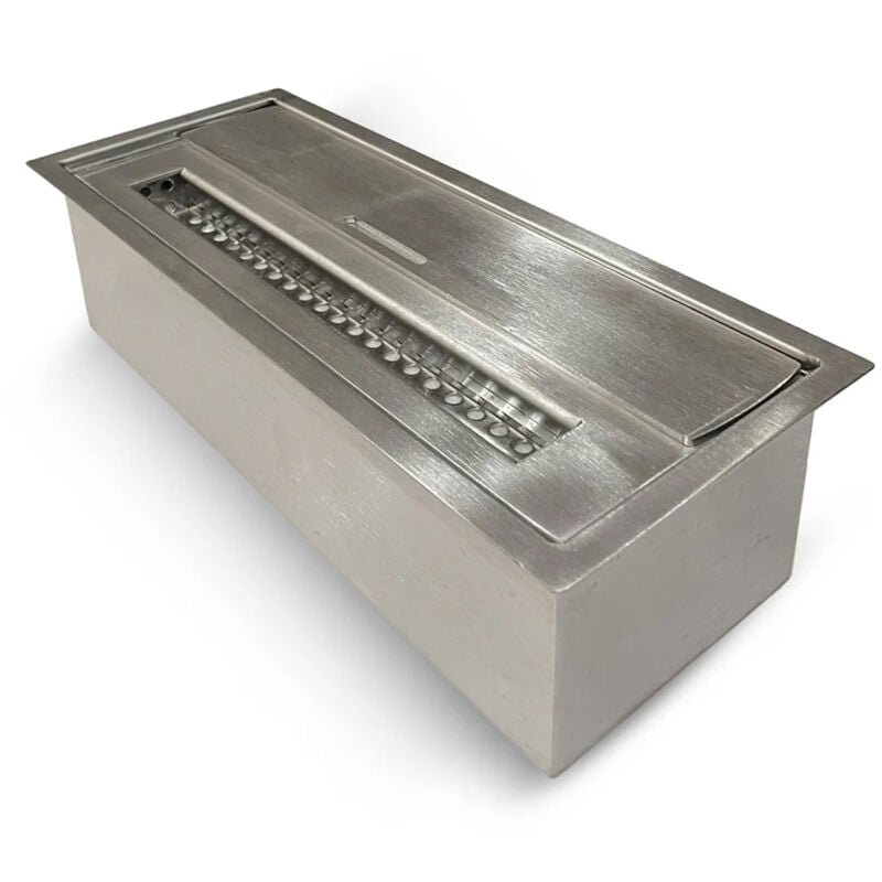 Frankystar - Brûleur éthanol pour cheminée 1,5 l, en acier inoxydable 30x12,5xH8,5 cm