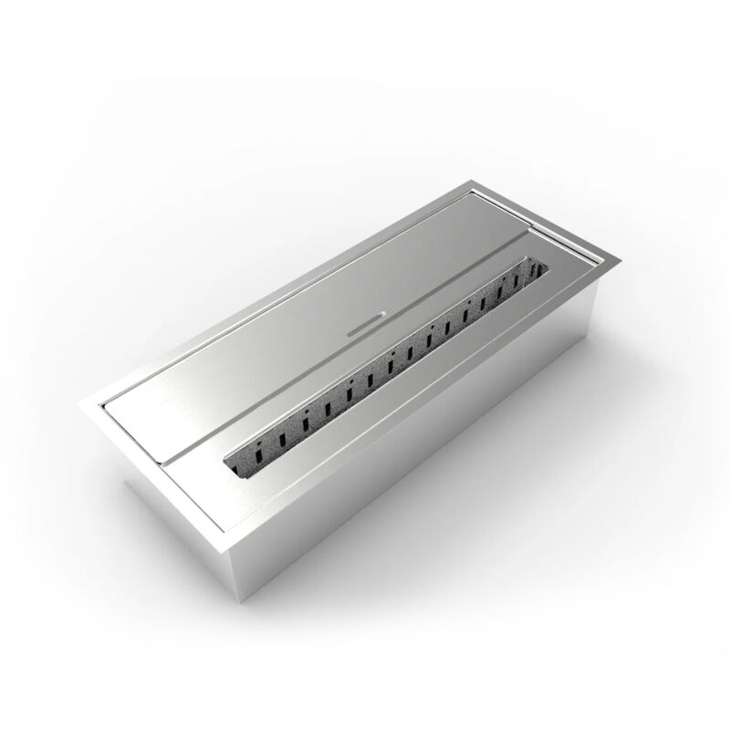 Frankystar - Brûleur éthanol pour cheminée 3,5 l, en acier inoxydable 45,7x18,7xH9,5 cm