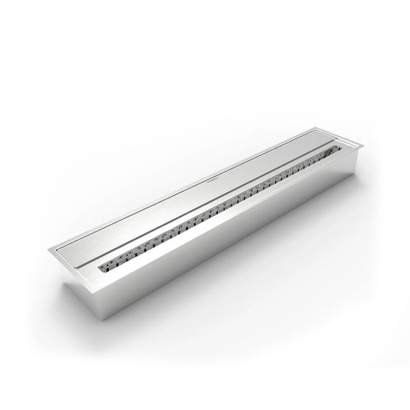 Frankystar - Brûleur éthanol pour cheminée 7 l, en acier inoxydable 91,5x18,7xH9,5 cm