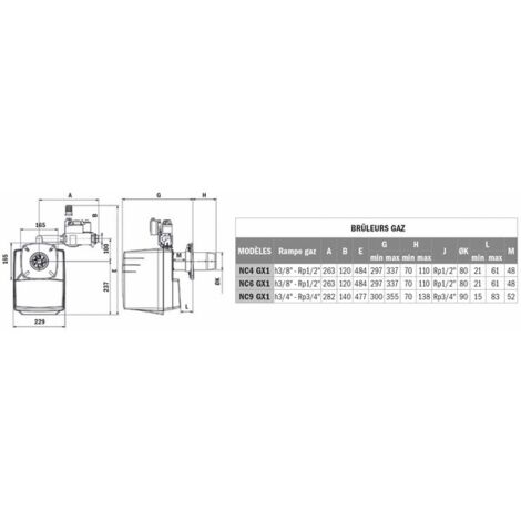 Brûleur gaz CB-NC10 GXE - CUENOD : 3836578