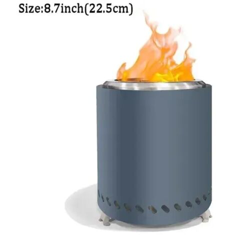Brûleur portable en acier inoxydable, mini poêle à bois, foyer pour feu de camp, brasero sans fumée pour camping en extérieur, réchaud de cuisson portable