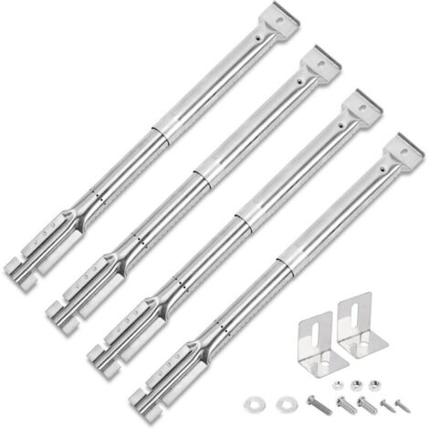 Brûleur réglable 31-42 cm pour Char-Broil, Tepro, Enders, Landmann 12739, Barbecook Vanilla, Proficook, Blooma, accessoires universels pour barbecue à gaz, lot de 4