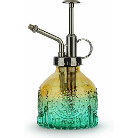 Brumisateur de plantes, vaporisateur de 200 ml, brumisateur de verre avec pompe, cadeaux de plantes de jardin vintage, brumisateur de plantes d'intérieur pour plantes d'intérieur, petit arros