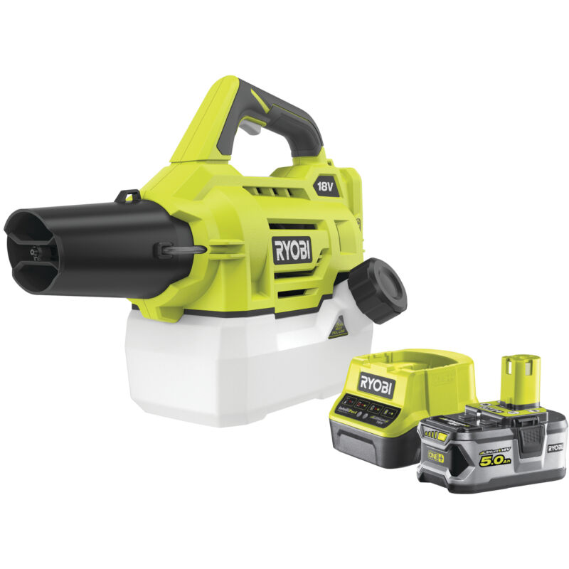 RYOBI Brumisateur 18V distance max. 4 5 réservoir 2 1 batterie lithium+ 18V 5 0 Ah & chargeur 2 RY18FGA 150