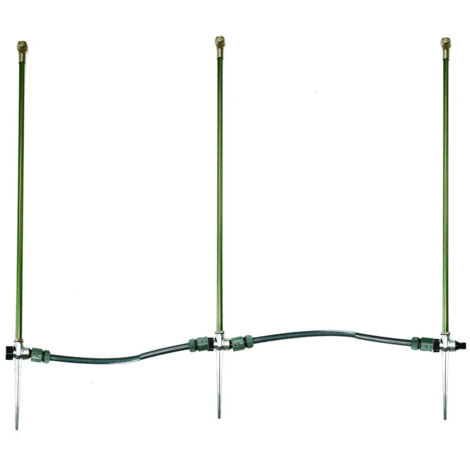 Trio de brumisation grande surface – Hauteur ajustable 85-155 cm – Construction aluminium et laiton – Réduction température jusqu'à 12°C – O Fresh