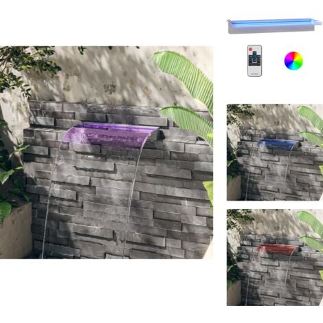 304 Edelstahl Wasserfall Brunnen - Wandmontage Für Pool & Teich