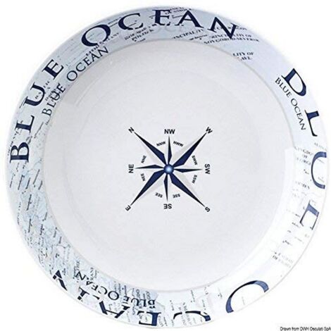 BRUNNER 0830026N.C8C Piatto Fondo, Design Blu Ocean