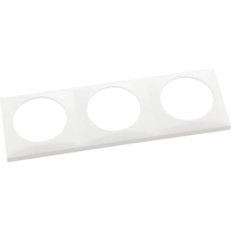 Brunner 321/136-1 - Placca Berker 3 moduli, fornita sciolta, bianco ghiaccio lucido