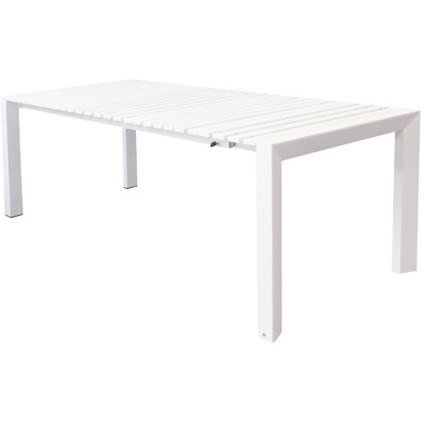 BRUNO - tavolo con struttura in alluminio verniciato bianco o antracite
