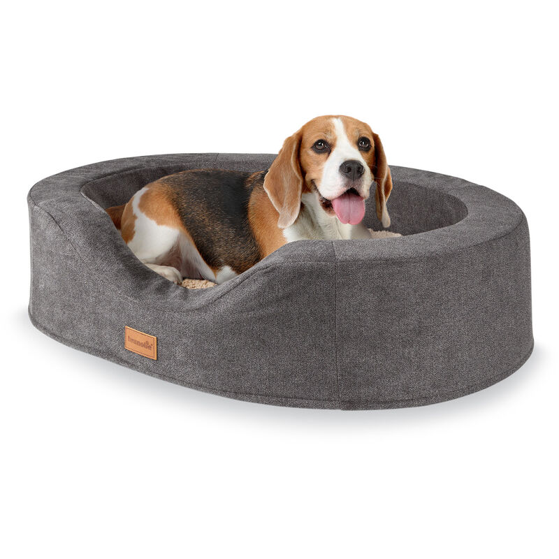 

Lotte Cama para perros Cojín para perros | Lavable | Ortopédica | Antideslizante | Espuma viscoelástica transpirable | Tamaño M (80 x 20 x 60 cm)
