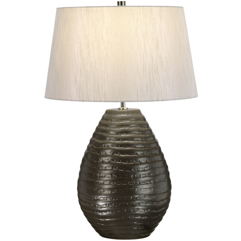 Brunswick - 1 Light Table Lamp Ceramic, E27 - Elstead