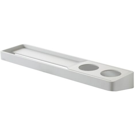 Brunt mensola con 2 fori a destra per bicchieri - L. 45 cm, colore bianco EVBR450DX