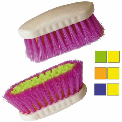 Bruschino bicolore in fibra sintetica fluorescente: Unica, rosa