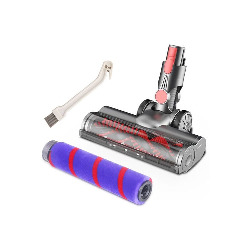 Cyslmuk - Brush Compatible with Dyson V7 V8 V10 V11 Vacuum Cleaners, Replaceable Turbo Brush and Soft Roller for Carpets and Hard Floors - Vacuum