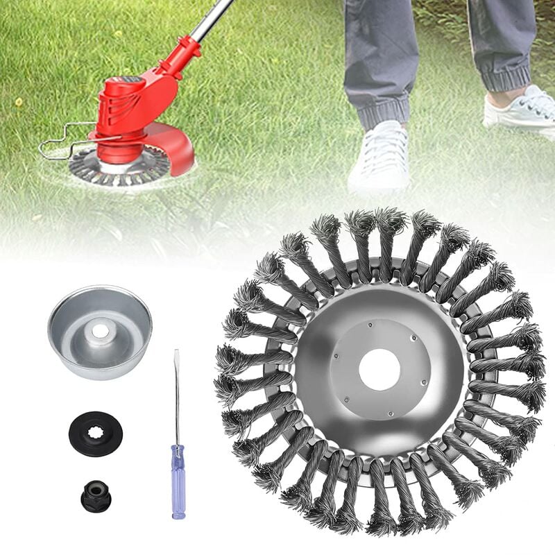 Brush Cutter (25.4 x 200mm) Round Weed Brush for Moss and Rust Removal