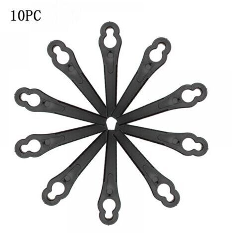 Brush Cutter Replacement Blades, 10-Piece Brush Cutter Blade Set, Universal Lawn Mower Blades, Brush Cutter Replacement Blades