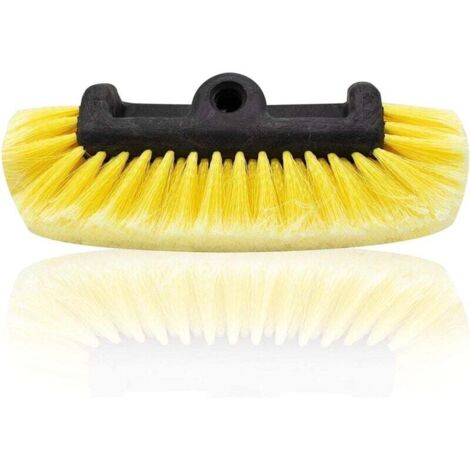 Brush head for car washing, detailing, and washing vehicles, boats, or off-road vehicles. Super-soft bristles for scratch-resistant cleaning, universal handle attachment.
