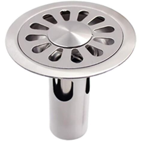 SERBIA Brushed stainless steel round floor drain, suitable for bathroom, kitchen, laundry room, garden