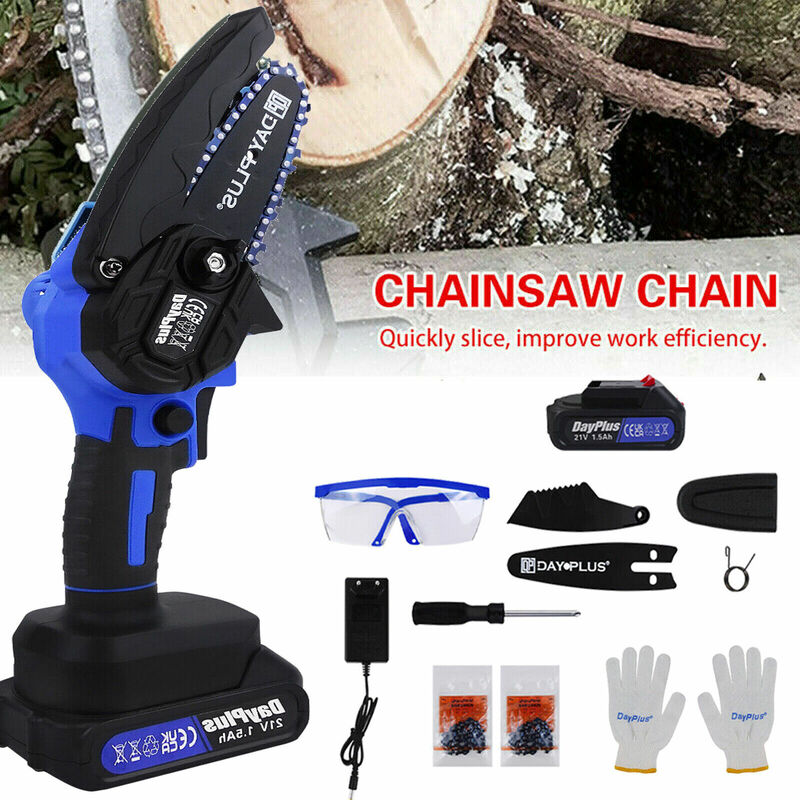 Briefness - Brushless Motor Portable Electric Chainsaw for Trim Shrubs/Wood Cutting Garden